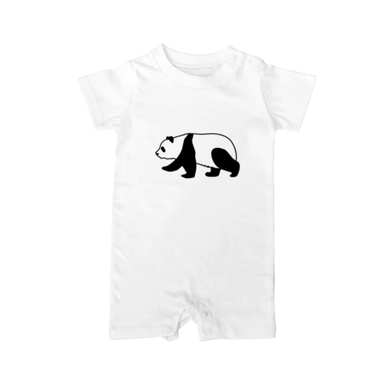 パンダシルエットデザイン Baby Rompers By Silhouettetshirt Suzuri