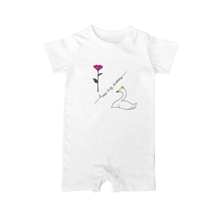 ハーフバースデー りの Rinononono のベイビーロンパース通販 Suzuri スズリ