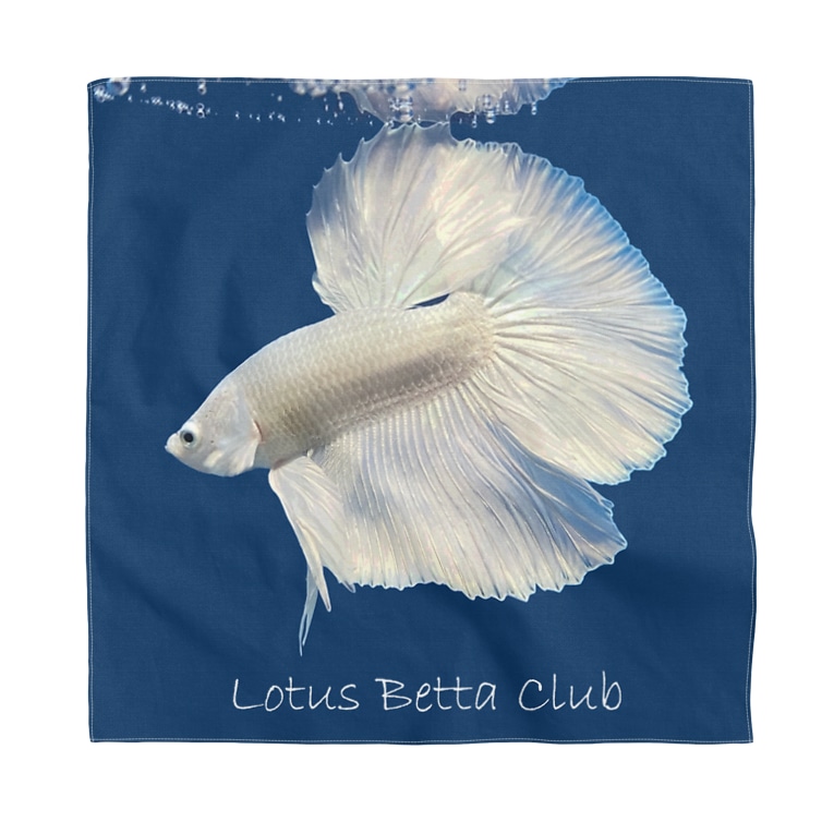 ベタのバンダナ ホワイト Lotus Betta Club Lotus Betta のバンダナ通販 Suzuri スズリ