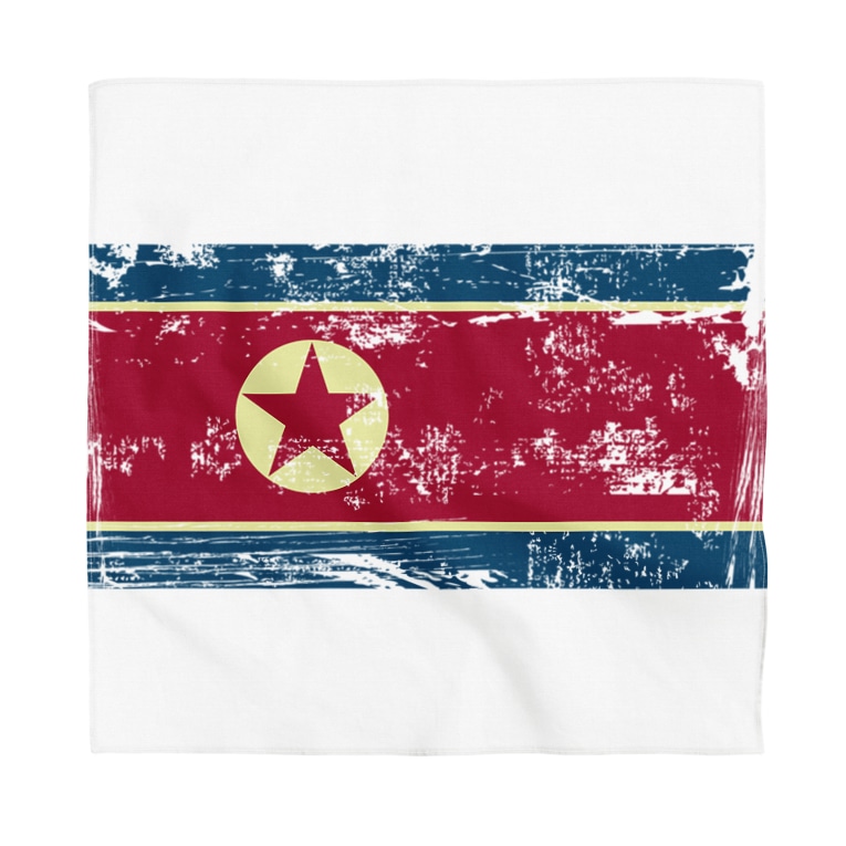 Grunge Flag Of North K Orea 汚れた北朝鮮国旗 Bandana By Dripped Dripped Suzuri