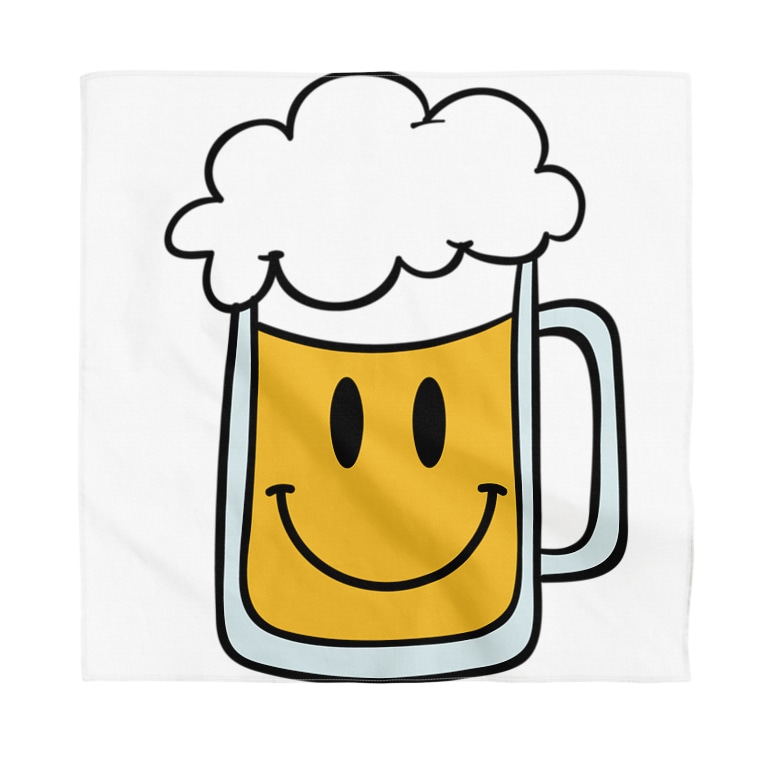 Beer Smiley Face ビールジョッキになったスマイリーフェイス Bandana By Dripped Dripped Suzuri