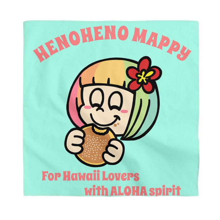 Yummy21 ハワイを愛するあなたへ ハワイが大好きな女の子 Henoheno Mappy Henohenomappy のバンダナ通販 Suzuri スズリ