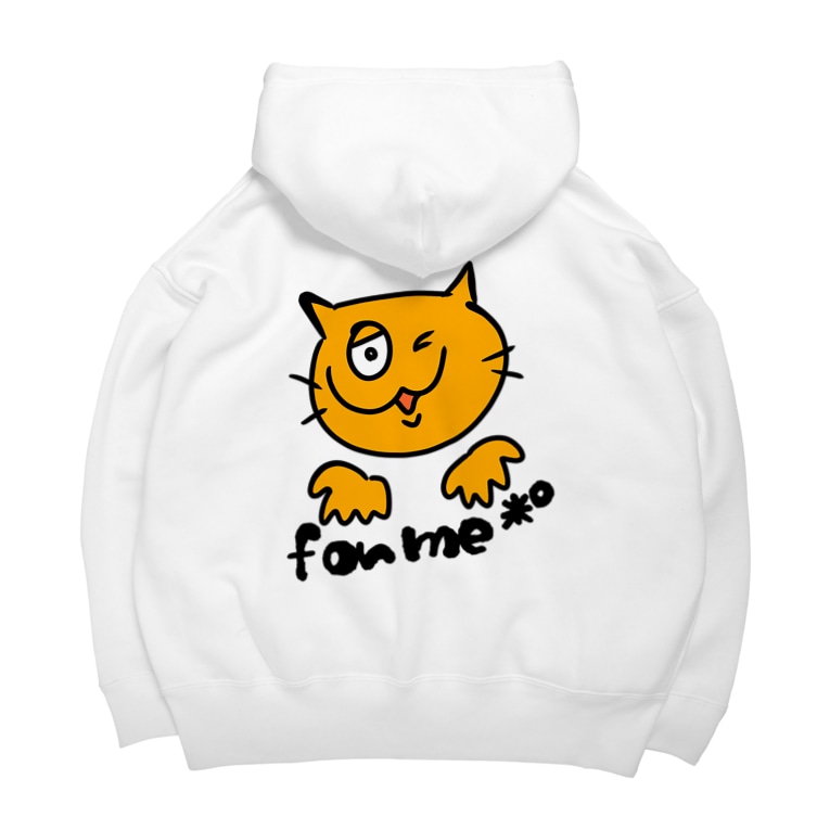 7色にゃんこ オレンジ 投げキッス Rrsaluのビッグシルエットパーカー通販 Suzuri スズリ