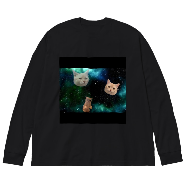 ダークサイド宇宙猫2 のうかんでんじはくらぶ Noukanden のビッグシルエットロングスリーブtシャツ通販 Suzuri スズリ ダークサイド宇宙猫2 のうかんでんじはくらぶ Noukanden のビッグシルエットロングスリーブtシャツ通販 Suzuri スズリ