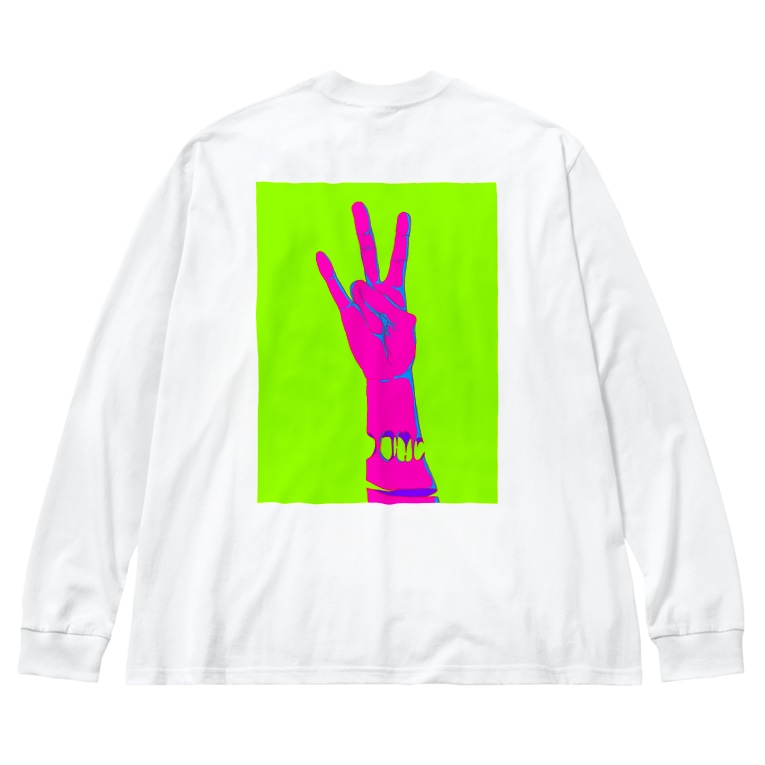 なんか変なポーズの指 頽也くん Neon Yuno のビッグシルエットロングスリーブtシャツ通販 Suzuri スズリ
