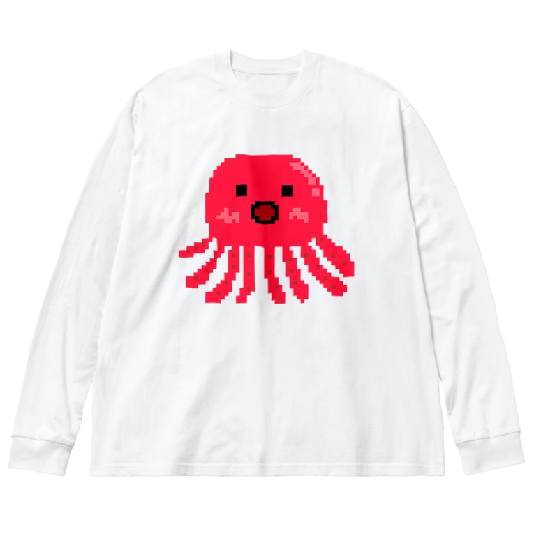 タコ ドット絵 ムエックネ Muekne のビッグシルエットロングスリーブtシャツ通販 Suzuri スズリ タコ ドット絵 ムエックネ Muekne のビッグシルエットロングスリーブtシャツ通販 Suzuri スズリ