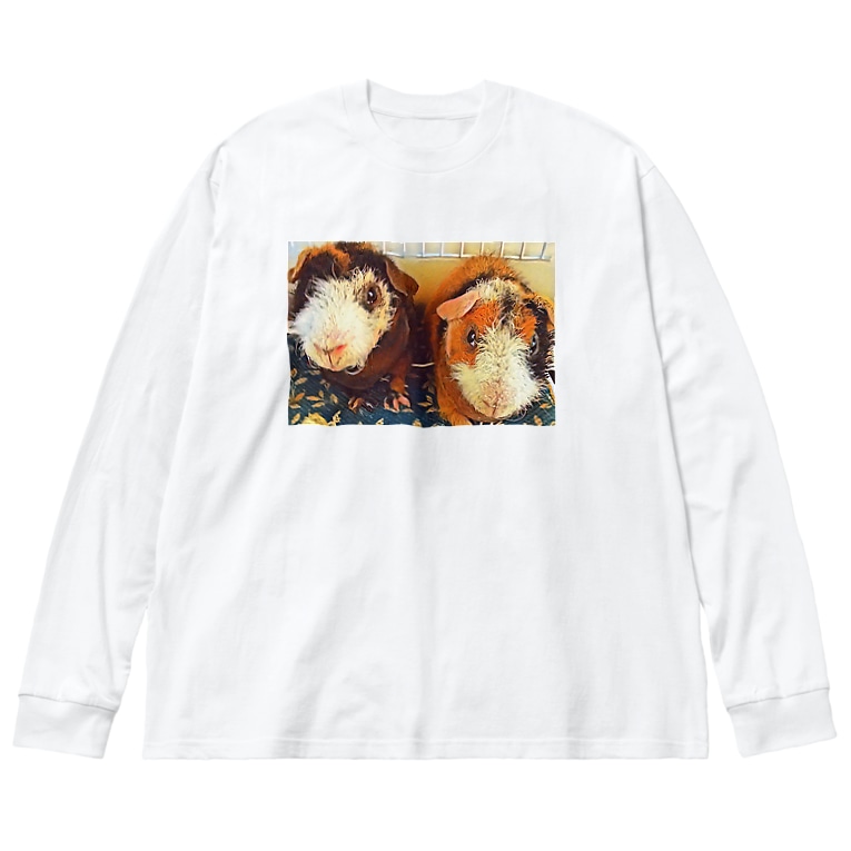 もじおともじろう スキニーギニアピッグのもじお と時々もじおの友達 Mojio Mojimoji のビッグシルエットロングスリーブtシャツ通販 Suzuri スズリ