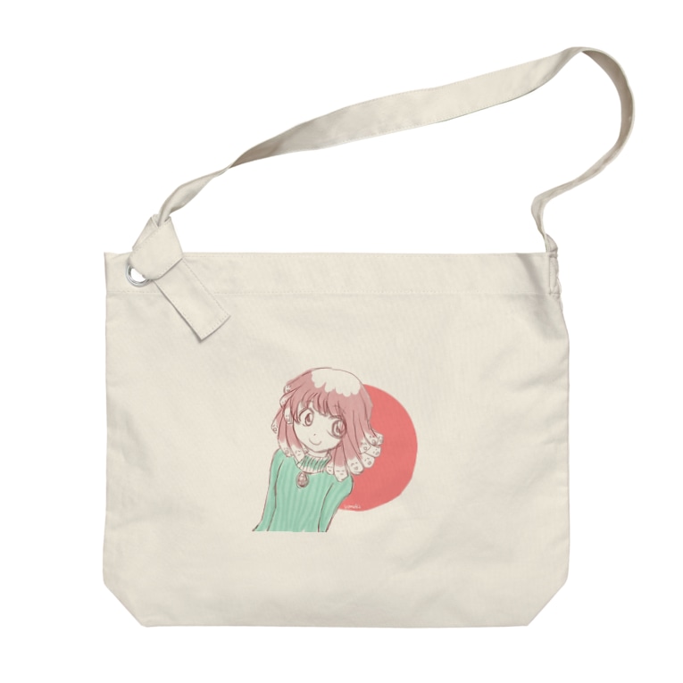 毛束の先が顔の女の子 木ノ下商店 Kinoshitakonoki のビッグショルダーバッグ通販 Suzuri スズリ 毛束の先が顔の女の子 木ノ下商店 Kinoshitakonoki のビッグショルダーバッグ通販 Suzuri スズリ