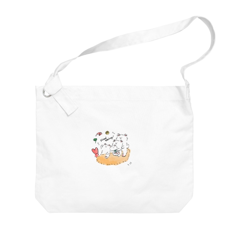 いぬのかぞく Big Shoulder Bags By わぬわぬshop Wanu Suzuri いぬのかぞく Big Shoulder Bags By わぬわぬshop Wanu Suzuri