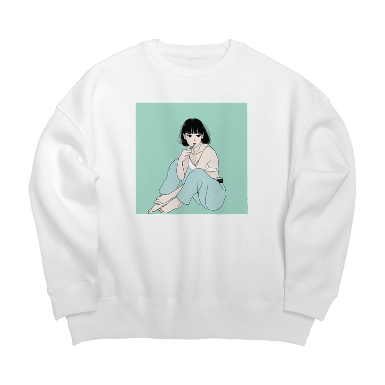 歯磨きするイケてる彼女 S H E Chankawa のビッグシルエットスウェット通販 Suzuri スズリ