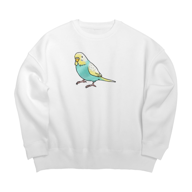 ごきげんセキセイインコ まめるりはことり まめるりはことり Mamelurihakotori のビッグシルエットスウェット通販 Suzuri スズリ
