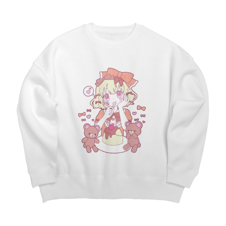 プリン大好きちゃんとクマさん かわいいもののおみせ いそぎんちゃく Isoginchaku2go のビッグシルエットスウェット通販 Suzuri スズリ プリン大好きちゃんとクマさん かわいいもののおみせ いそぎんちゃく Isoginchaku2go のビッグシルエットスウェット通販 Suzuri スズリ