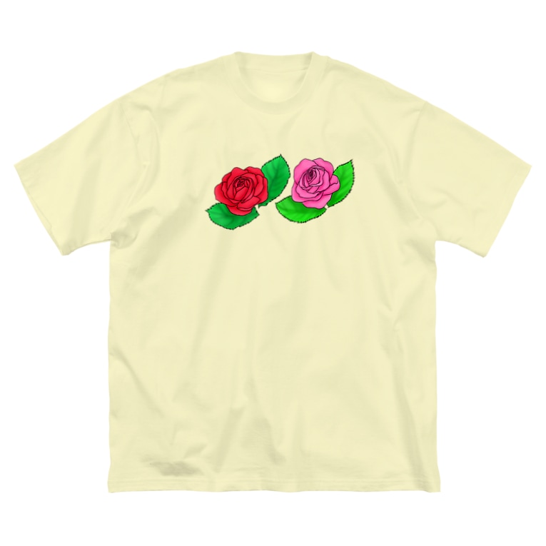 薔薇2輪のイラストグッズ Lily Bird Nqm5yeeoge0lude のビッグシルエットtシャツ通販 Suzuri スズリ