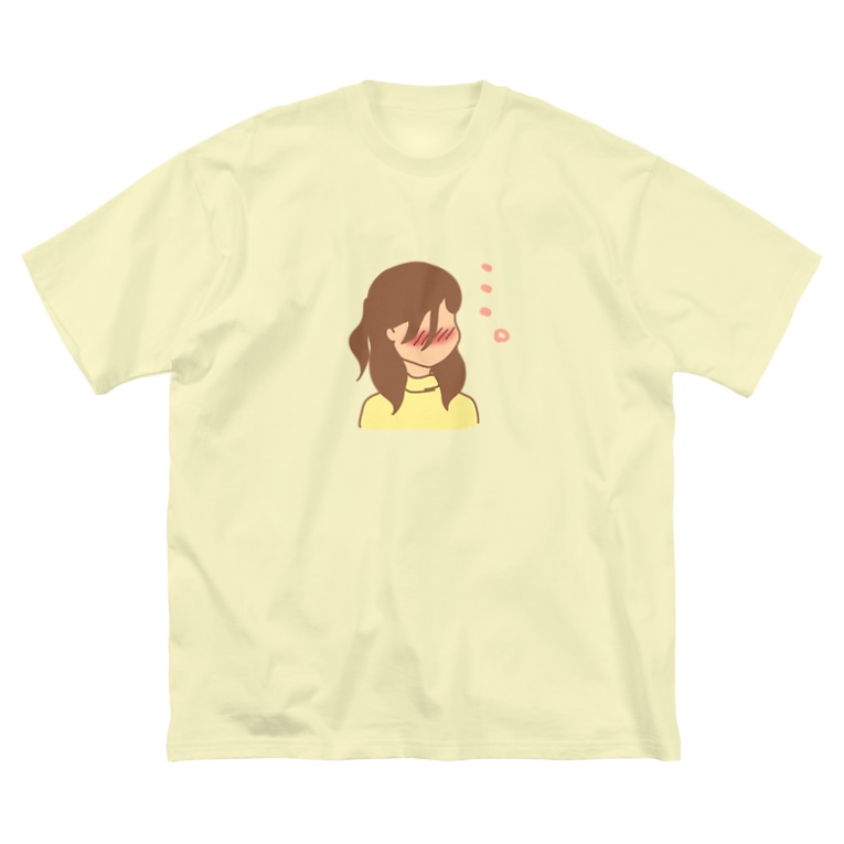 照れる女の子 Big Silhouette T Shirts By Da Haru 2525da Haru Suzuri