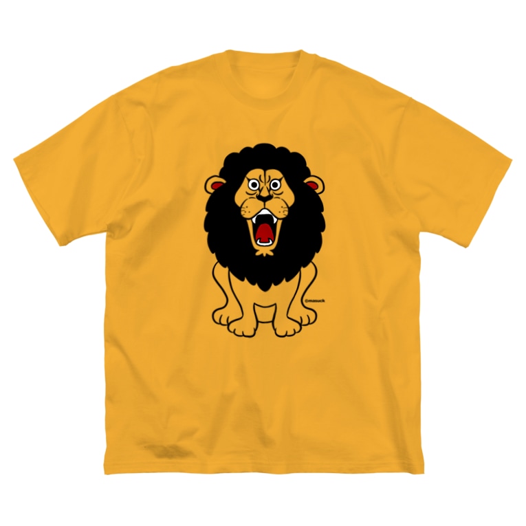 吠えるライオン モノクロ Big Silhouette T Shirts By アートカンパニーますっく Masuck Suzuri 吠えるライオン モノクロ Big Silhouette T Shirts By アートカンパニーますっく Masuck Suzuri