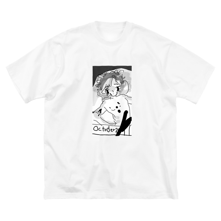 白黒絵 かわいい イラスト 濱田 Mansionsoda のビッグシルエットtシャツ通販 Suzuri スズリ