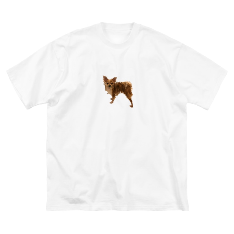 濡れたポメラニアン Tシャツ Big Silhouette T Shirts By しゅみのみせです Watahana Suzuri 濡れたポメラニアン Tシャツ Big Silhouette T Shirts By しゅみのみせです Watahana Suzuri