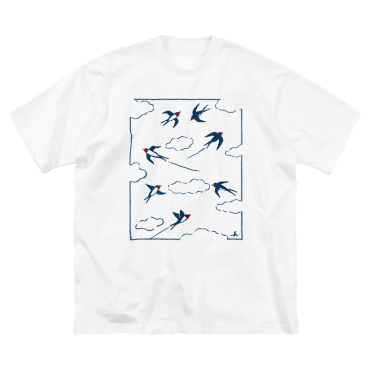 雲とツバメ 北村ハルコ Haruru Kitamura のビッグシルエットtシャツ通販 Suzuri スズリ 雲とツバメ 北村ハルコ Haruru Kitamura のビッグシルエットtシャツ通販 Suzuri スズリ