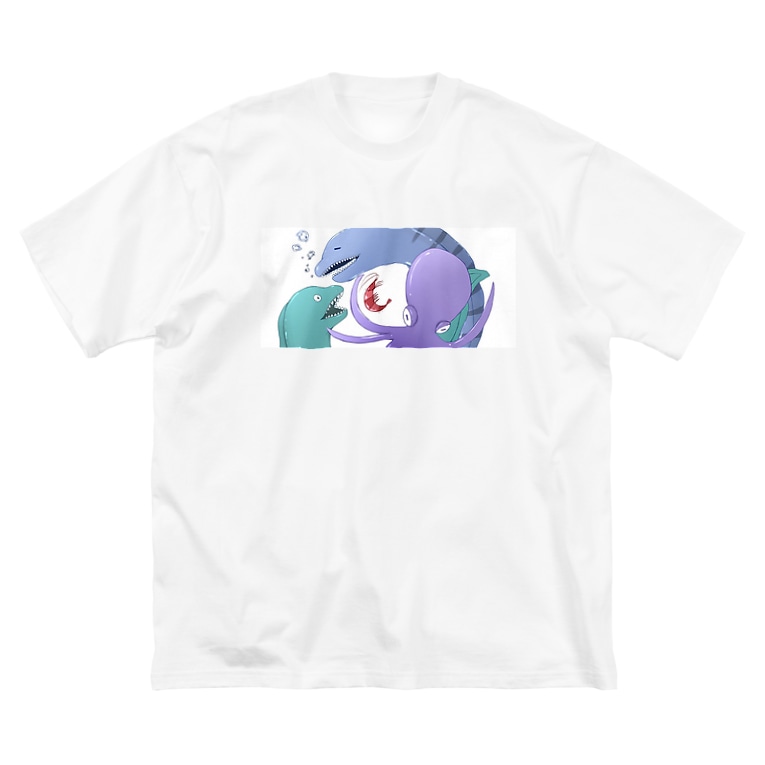 タコとウツボと小エビ しょっぷ Karintoumanjuu のビッグシルエットtシャツ通販 Suzuri スズリ タコとウツボと小エビ しょっぷ Karintoumanjuu のビッグシルエットtシャツ通販 Suzuri スズリ