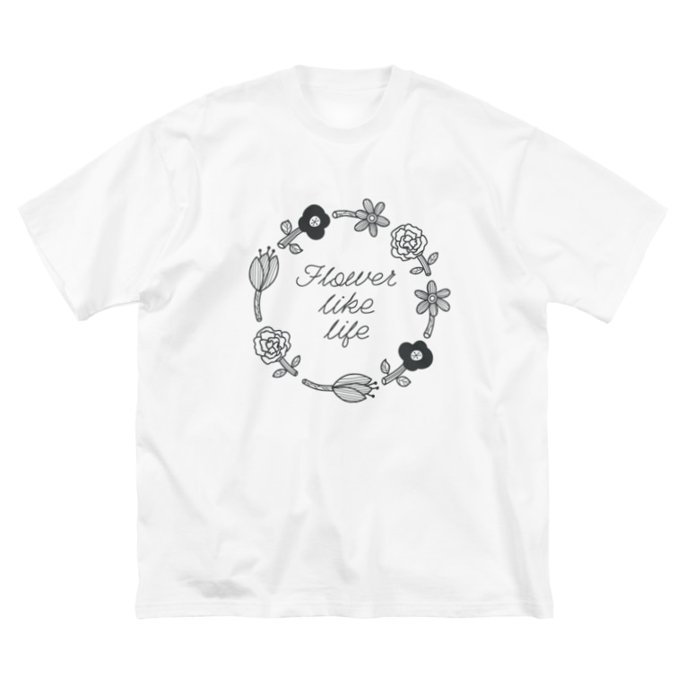 お花リース 梅子のマーケット Fukuyamada Umeko のビッグシルエットtシャツ通販 Suzuri スズリ