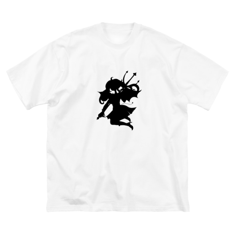 悪魔少女のシルエット アオフジマキ Aohujimaki のビッグシルエットtシャツ通販 Suzuri スズリ