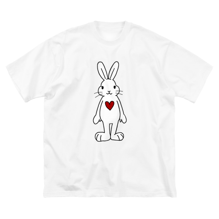 熱いハートを宿したうさぎちゃん Mock N Roll Mogumogu Mock のビッグシルエットtシャツ通販 Suzuri スズリ