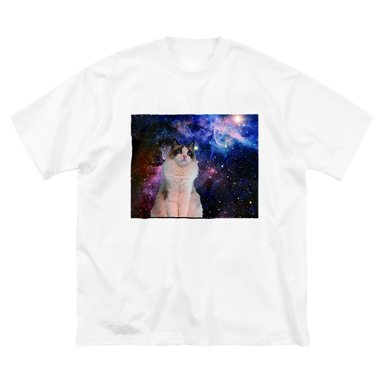 宇宙猫 琉之介 猫まる茶屋 Nekomaru Chaya のビッグシルエットtシャツ通販 Suzuri スズリ