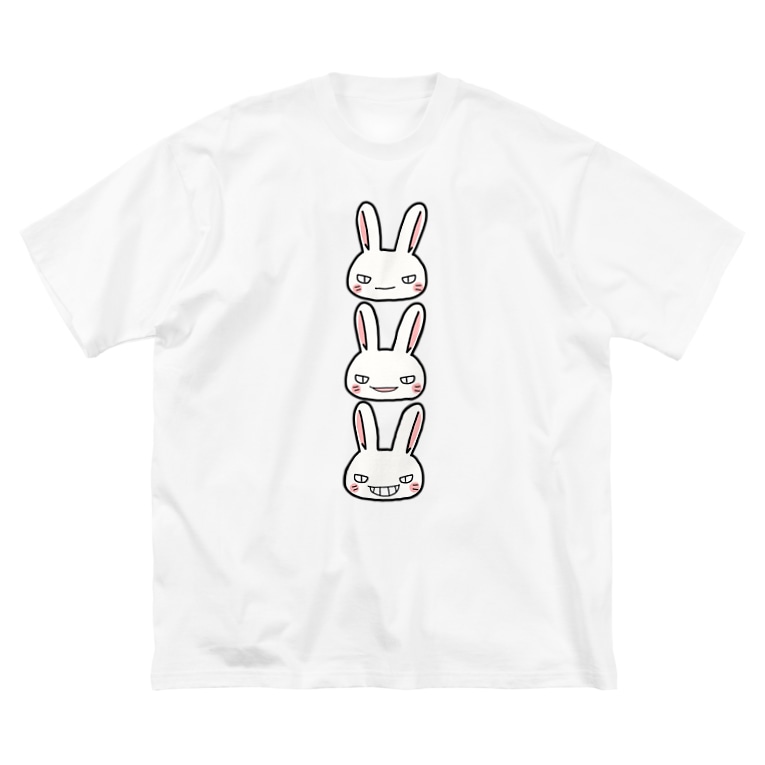 シシシうさぎ 顔３つ シシシfriends Haru Ru7718 のビッグシルエットtシャツ通販 Suzuri スズリ