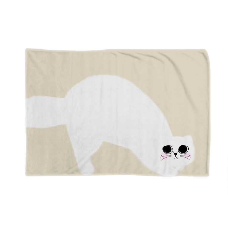 白猫にゃーさん Mi Mi Im Mi のブランケット通販 Suzuri スズリ