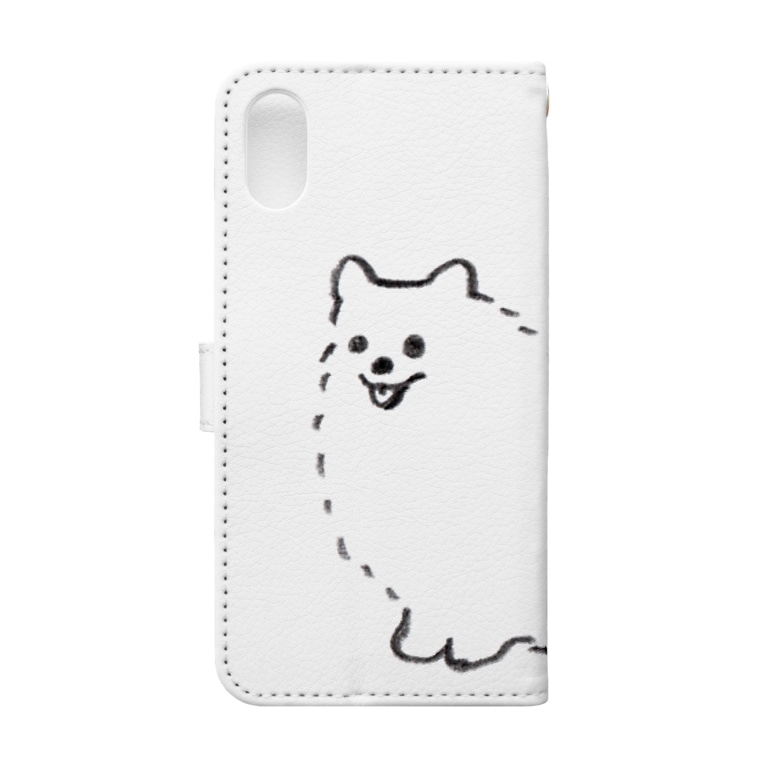 もこもこ日本スピッツ Inu Dayo Shop Sawa Iitenki の手帳型スマホケース通販 Suzuri スズリ