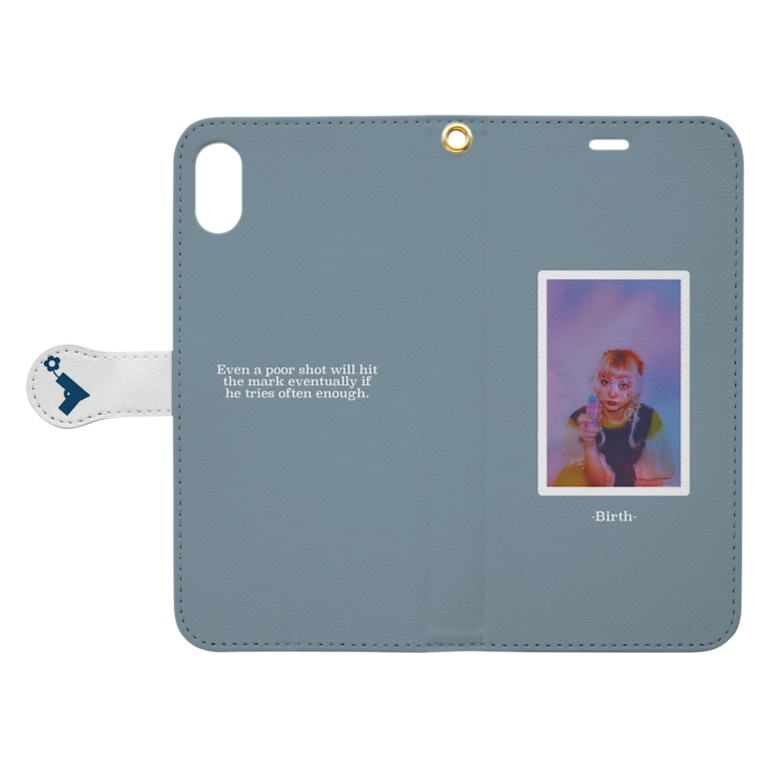 Iphone Xs Max 下手な鉄砲も数撃ちゃ当たるケース Peri Ubu ペリ ウブ Official Shop Ubu Peri の手帳型スマホケース通販 Suzuri スズリ