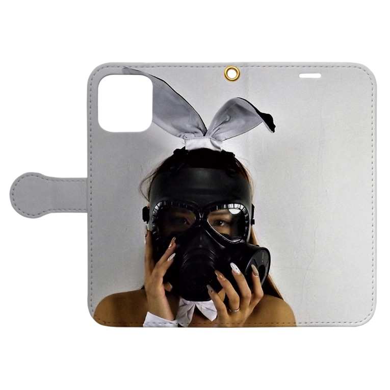 ガスマスク女子 Affriolanteの手帳型スマホケース通販 Suzuri スズリ