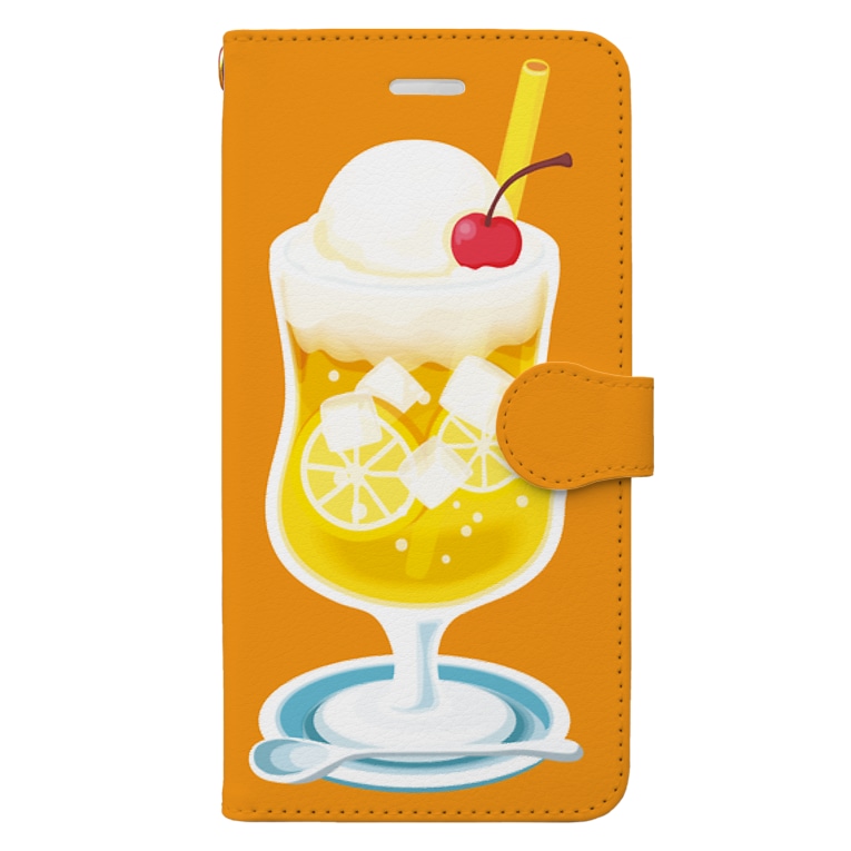クリームソーダ 橙 リズ Rizunm の手帳型スマホケース通販 Suzuri スズリ クリームソーダ 橙 リズ Rizunm の手帳型スマホケース通販 Suzuri スズリ