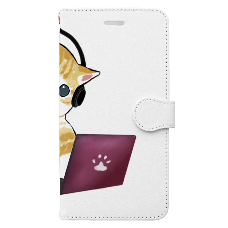 在宅勤務のプロ その名は猫 Mofusand Mofu Sand の手帳型スマホケース通販 Suzuri スズリ 在宅勤務のプロ その名は猫 Mofusand Mofu Sand の手帳型スマホケース通販 Suzuri スズリ