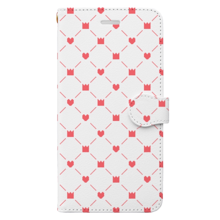 ドット絵 王冠とハート 赤 Book Style Smartphone Case By Lab ドットラボ Starrypony Suzuri ドット絵 王冠とハート 赤 Book Style Smartphone Case By Lab ドットラボ Starrypony Suzuri