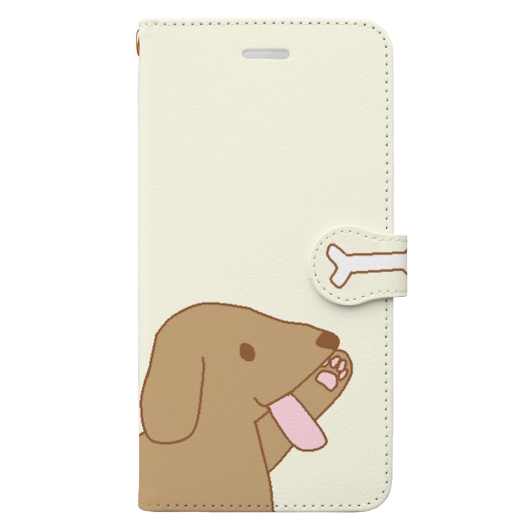 ほねワンワン 垂れ耳 ブラウン イエロー かわいいもののおみせ いそぎんちゃく Isoginchaku2go の手帳型スマホケース通販 Suzuri スズリ ほねワンワン 垂れ耳 ブラウン イエロー かわいいもののおみせ いそぎんちゃく Isoginchaku2go の手帳型スマホケース通販 Suzuri スズリ
