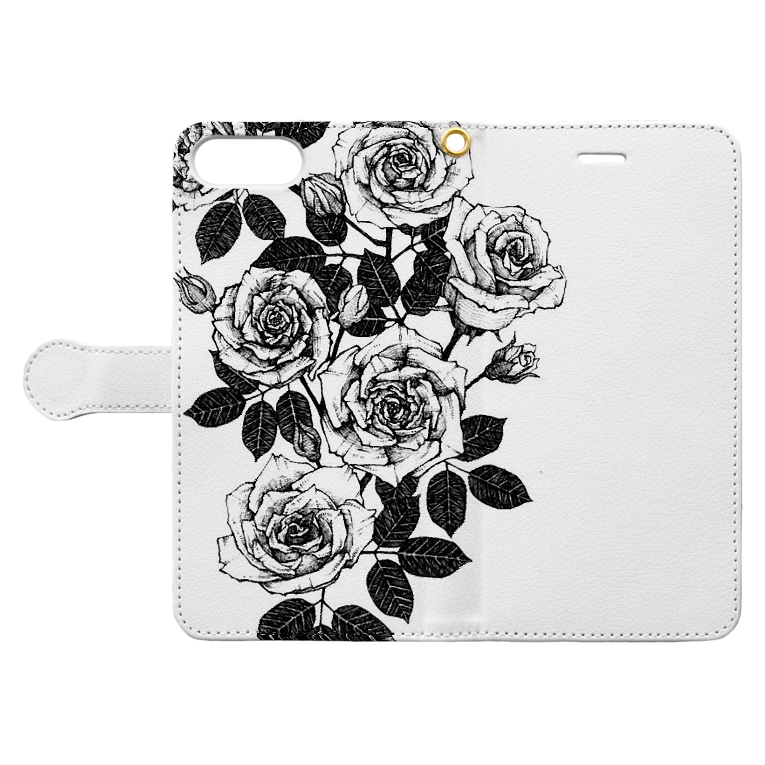 線画のバラ ペン画雑貨 一辺一辺 Boxippen の手帳型スマホケース通販 Suzuri スズリ 線画のバラ ペン画雑貨 一辺一辺 Boxippen の手帳型スマホケース通販 Suzuri スズリ