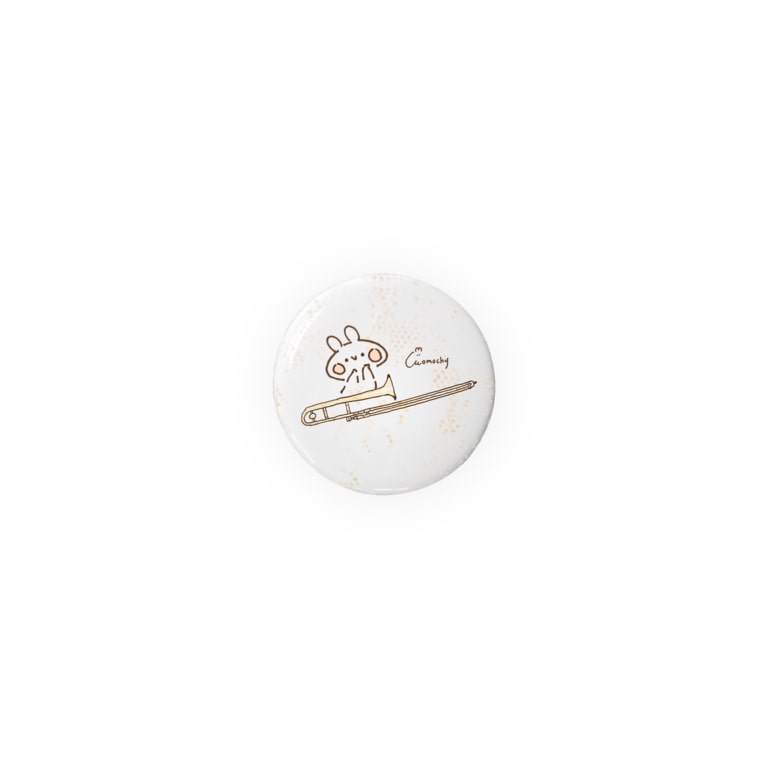 テナートロンボーンとうさぎ Tin Badge By Momochy Shop Momochy Suzuri テナートロンボーンとうさぎ Tin Badge By Momochy Shop Momochy Suzuri