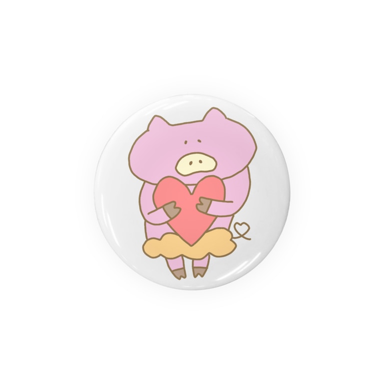 ハートをあげるぶぅちゃん ぷんちん Lineスタンプや絵文字販売中 0punpun8happy17 の缶バッジ通販 Suzuri スズリ