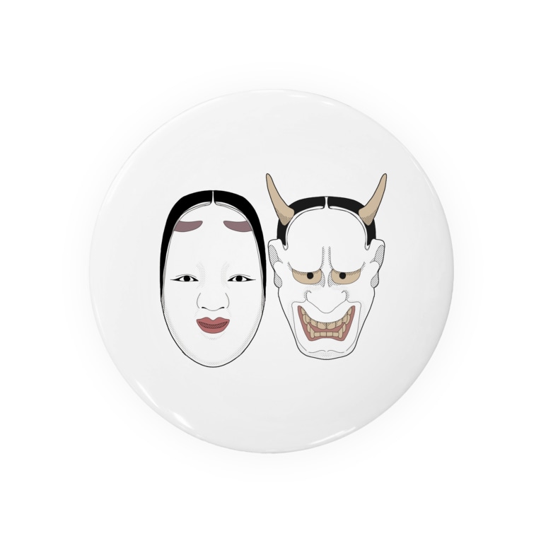 おかめとはんにゃ Badges By 鳥名木くらま Kurama1229 Suzuri おかめとはんにゃ Badges By 鳥名木くらま Kurama1229 Suzuri