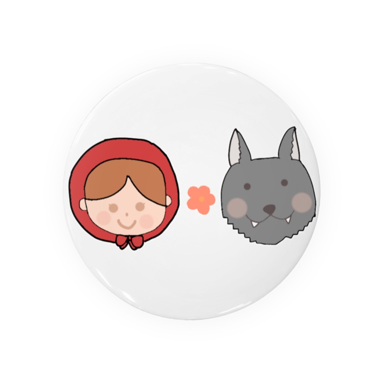 Yuuオリジナルイラスト24 赤ずきんとオオカミ Badge By Yuu Haru Suzuri