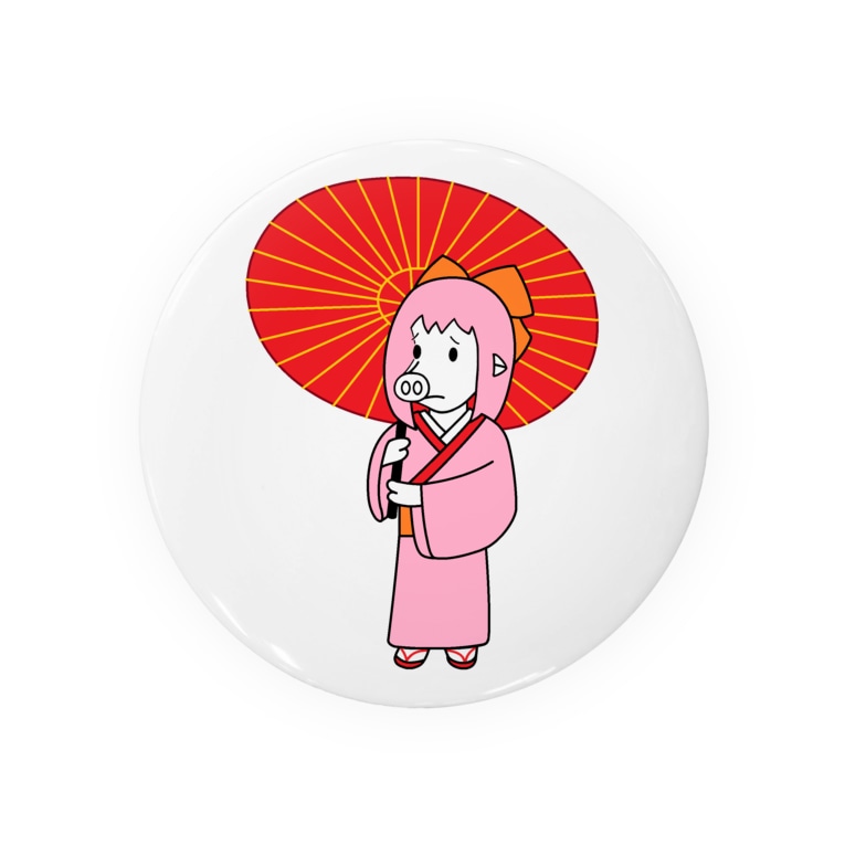 お豚 とん さん 和傘をさす 缶バッジ版 豚人イラストのパンダ武島 Pandatakeshima の缶バッジ通販 Suzuri スズリ お豚 とん さん 和傘をさす 缶バッジ版 豚人イラストのパンダ武島 Pandatakeshima の缶バッジ通販 Suzuri スズリ