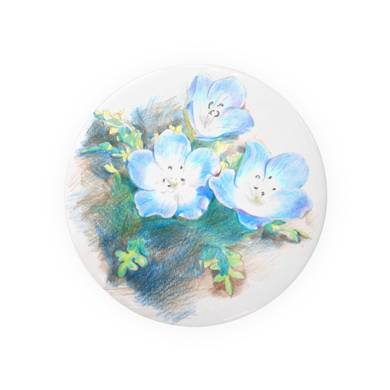 ネモフィラ 色鉛筆イラストグッズ Badges By れもんぐみ Lemonadegummy Suzuri ネモフィラ 色鉛筆イラストグッズ Badges By れもんぐみ Lemonadegummy Suzuri