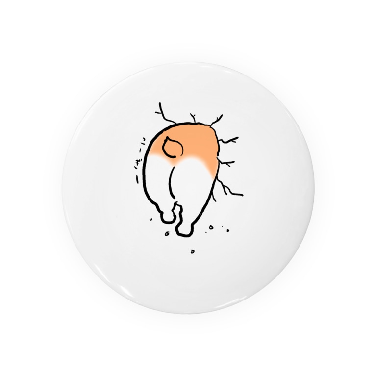 壁にめり込むコーギー 空色カポタスト Magic Design の缶バッジ通販 Suzuri スズリ