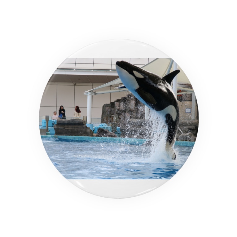 名古屋港水族館 シャチのリンのジャンプ Badge By Suisou Aqua Suzuri 名古屋港水族館 シャチのリンのジャンプ Badge By Suisou Aqua Suzuri