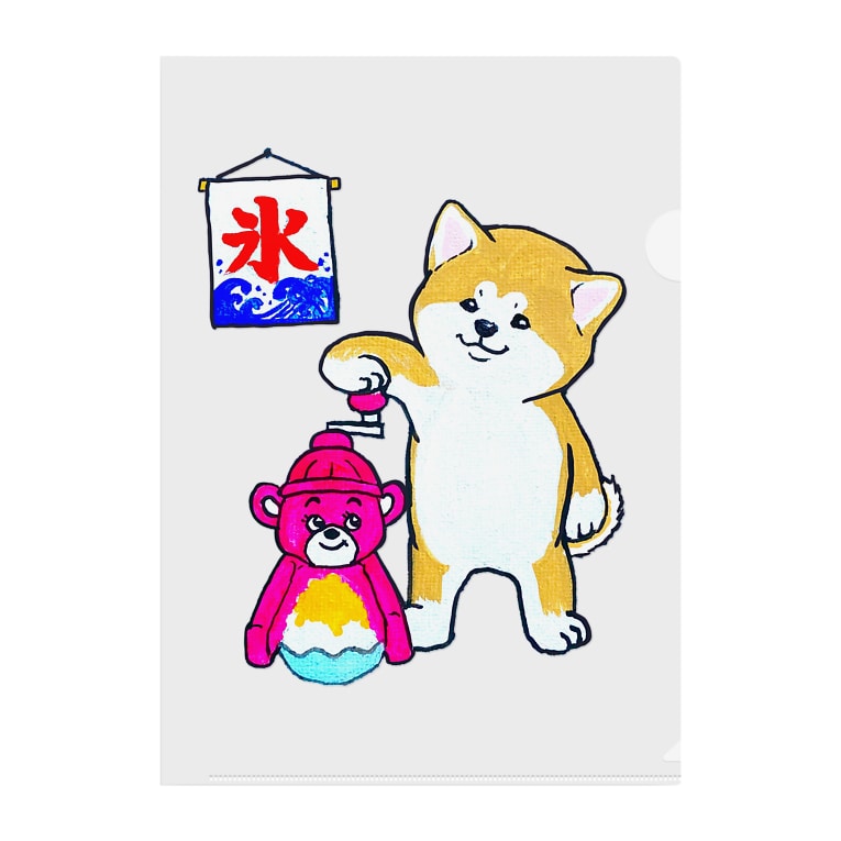 秋田犬のカキ氷屋さん Clear File Folder By 春風工房 Harukaze Koubou Suzuri 秋田犬のカキ氷屋さん Clear File Folder By 春風工房 Harukaze Koubou Suzuri