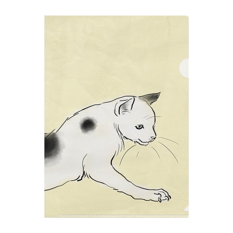 横たわる猫 無真獣73号 Musin のクリアファイル通販 Suzuri スズリ