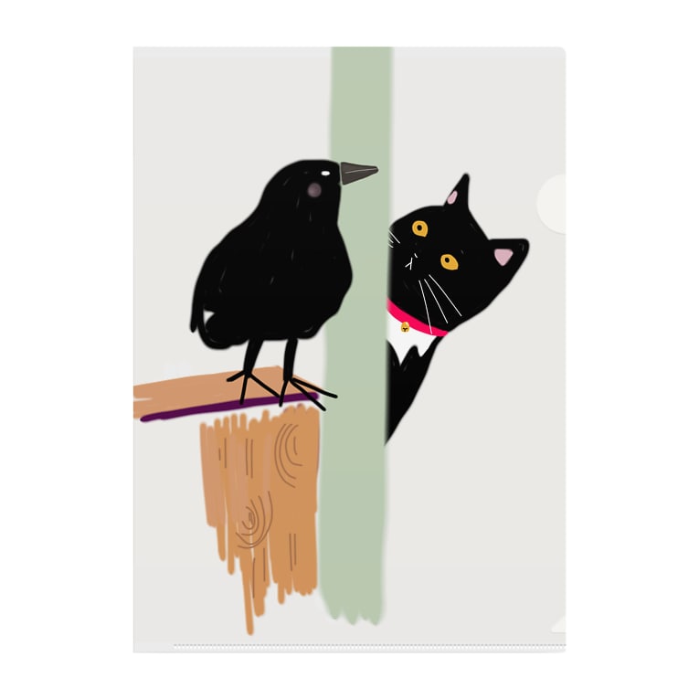 カラスと猫 小鳥と映画館 Kotori To Eigakan のクリアファイル通販 Suzuri スズリ カラスと猫 小鳥と映画館 Kotori To Eigakan のクリアファイル通販 Suzuri スズリ