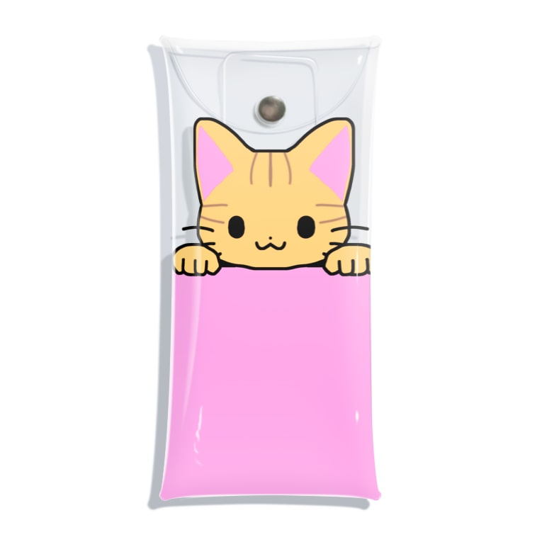 ひょっこり茶トラ猫 ピンク かわいいもののおみせ いそぎんちゃく Isoginchaku2go のクリアマルチケース通販 Suzuri スズリ ひょっこり茶トラ猫 ピンク かわいいもののおみせ いそぎんちゃく Isoginchaku2go のクリアマルチケース通販 Suzuri スズリ
