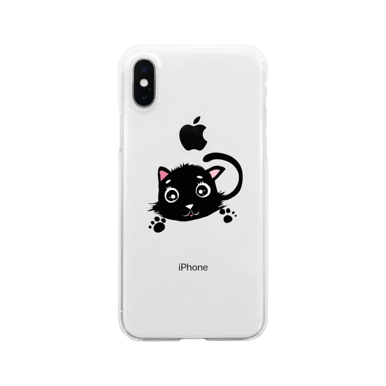 黒猫のタンゴちゃん 夢と愛があるラブリーショップ かまん すずり Kaman のクリアスマホケース Iphoneケース 通販 Suzuri スズリ